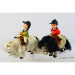 Plastech Thelwell - 2 x unboxed vintage horses and riders,