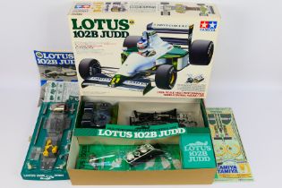 Tamiya - A boxed vintage 1991 Tamiya #58095 1:10 scale Lotus 102B Judd High Performance RC car kit.