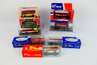 Britbus - Oxford - Corgi - 8 x boxed bus models in 1:76 scale including Atlantean in Ribble livery