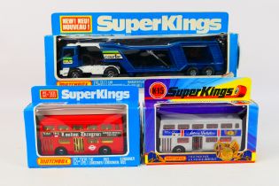 Matchbox - Super Kings - 3 x boxed models, Bedford Car Transporter # K-10,