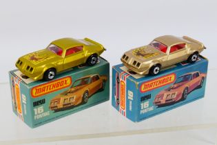 Matchbox - Superfast - 2 x boxed Pontiac Firebird models,