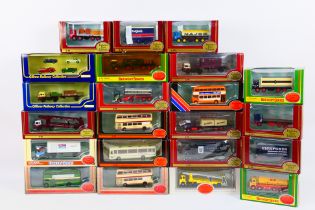 EFE - 22 x boxed truck and bus models in 1:76 scale including Bedford TK box van in Pickfords