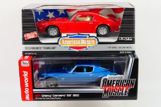 Ertl - American Muscle - 2 x boxed cars in 1:18 scale,