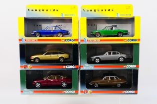 Corgi Vanguards - 6 x boxed cars, Daimler Sovereign # VA08802, Triumph Stag # VA10103,