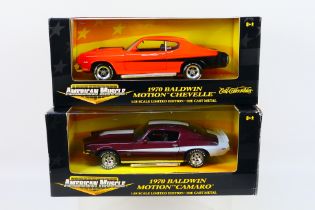 Ertl American Muscle - 2 x boxed 1:18 scale Chevrolet models,