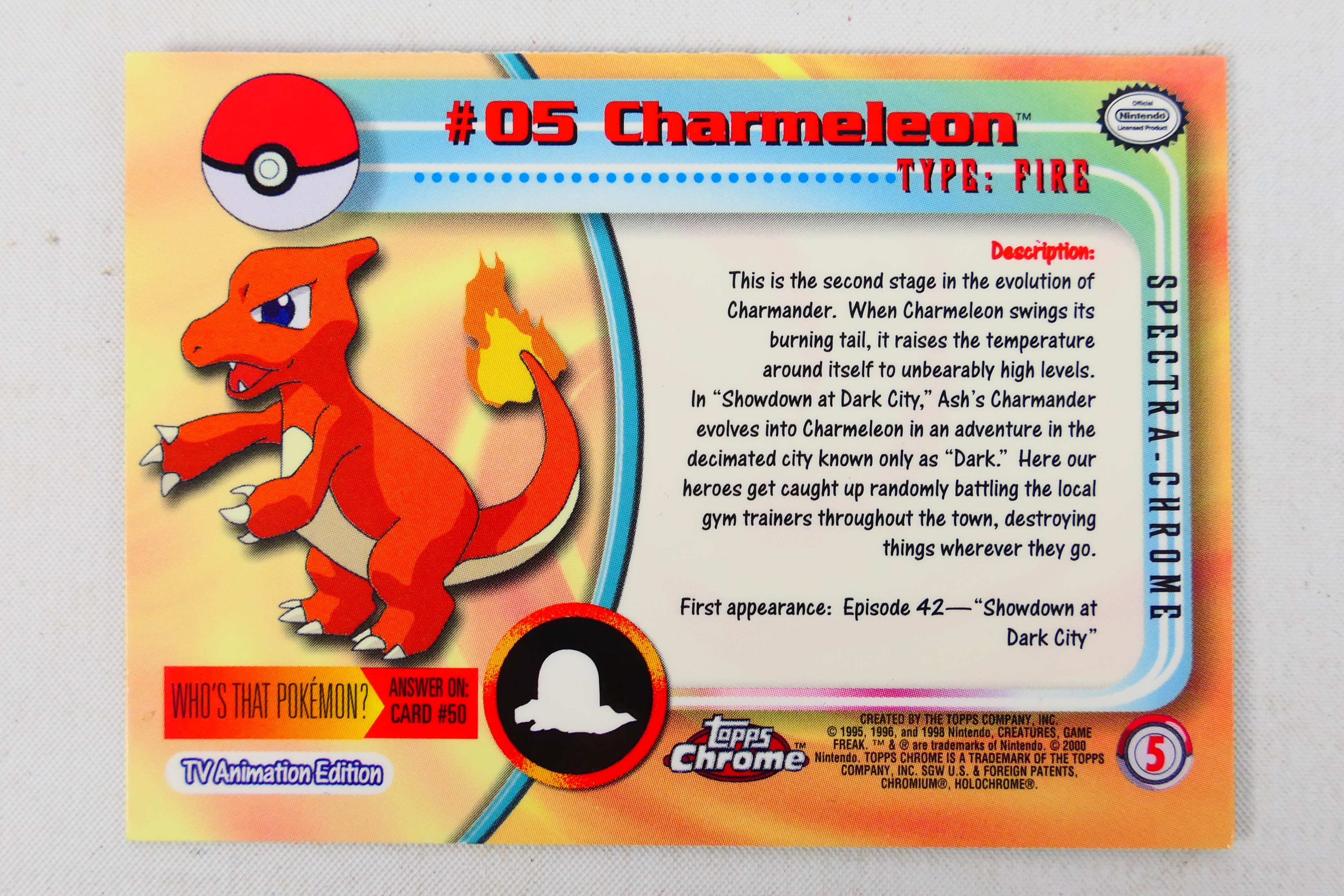 Pokemon - Charmeleon Spectra Chrome Topp - Image 2 of 3