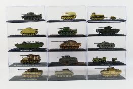 DeAgostini - A assortment of fifteen Military Vehicles From the Combat Tanks Collection in 1/72