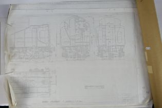 A series of six railway themed drawings