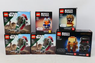 Lego - A mixed collection of six boxed factory sealed Lego 'Star Wars' themed sets.