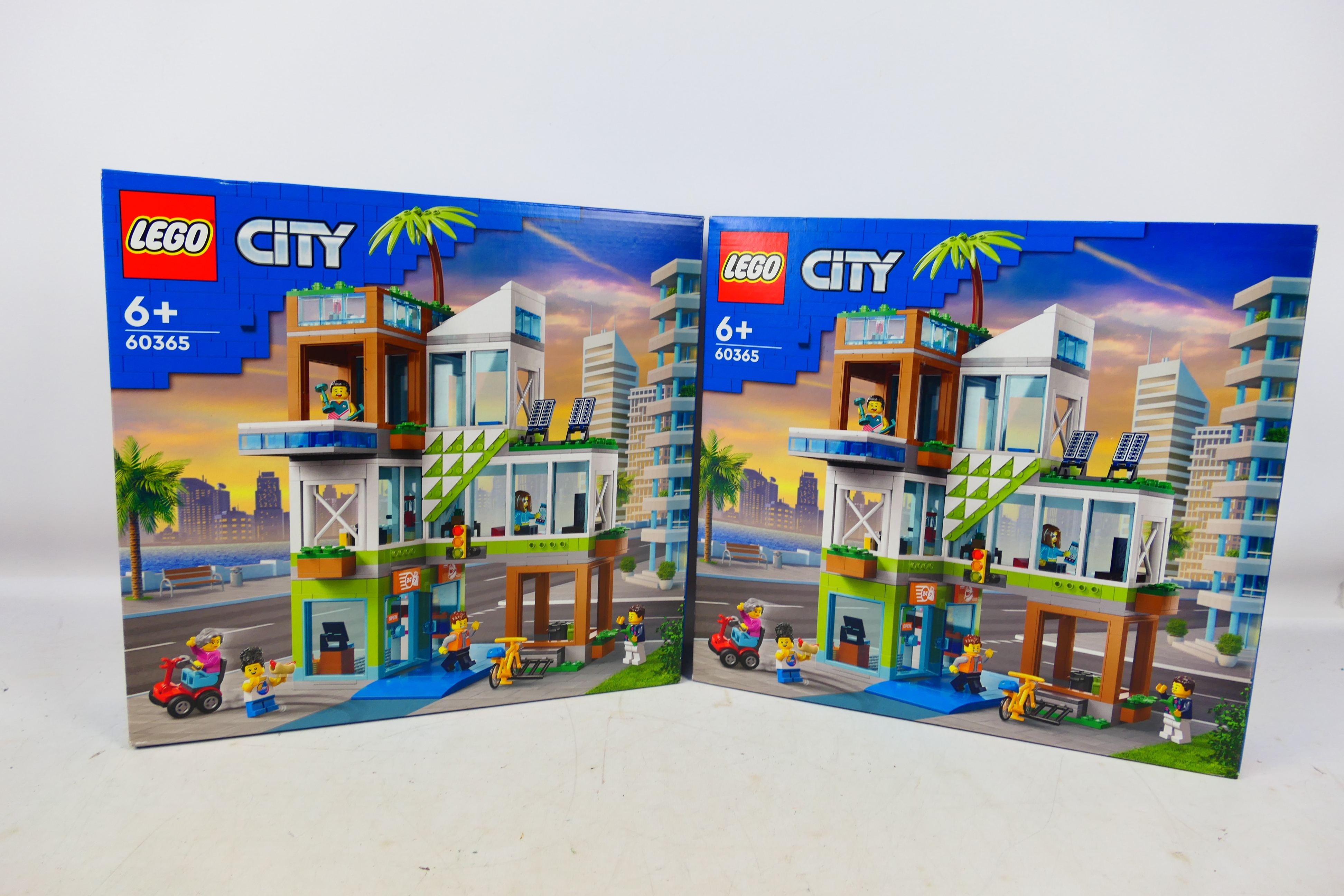 Lego - 2 x factory sealed Lego City Apartment Buildings # 60365.