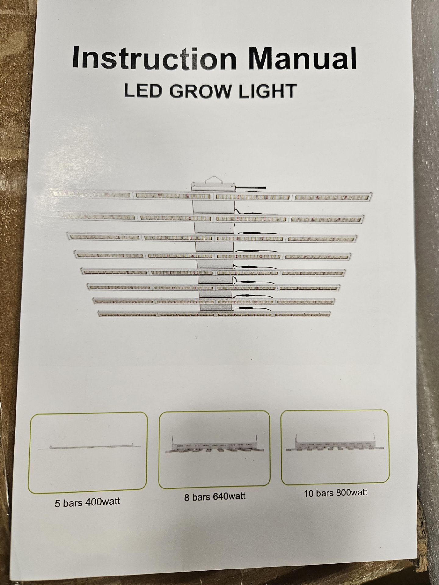 LOT - (2) LED GROW LIGHTS, 8 BAR, 640 WATT- (LOCATION - 164 INDUSTRIAL BLVD, ST. GEORGE, ON, N0E - Image 3 of 6