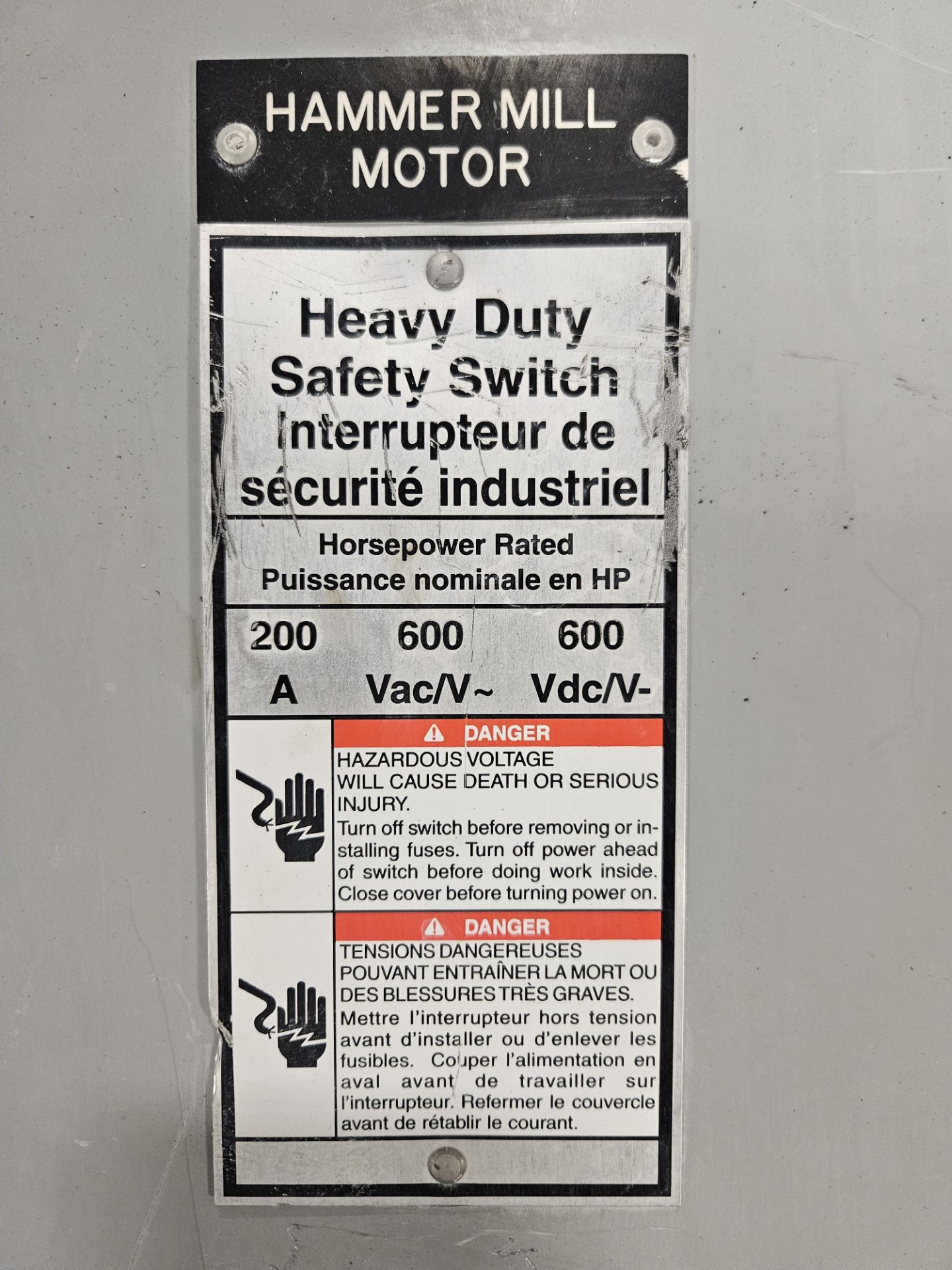 SIEMENS HEAVY DUTY SAFETY SWITCH, 200 A, 600 V, 150 HP MAX- (LOCATION - 164 INDUSTRIAL BLVD, ST. - Image 2 of 5