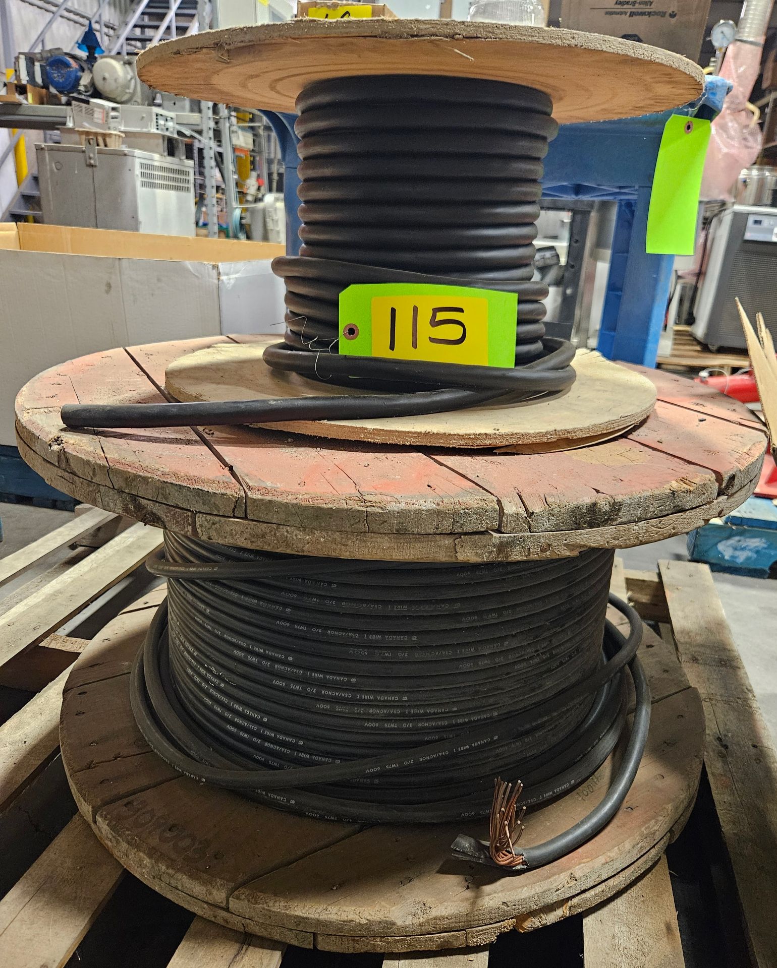 LOT - (1) CANADA WIRE CSA/ACNOR 2/0 TW75 600V, (1) 500W CABLE- (LOCATION - 164 INDUSTRIAL BLVD, - Image 2 of 8