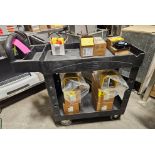 BLACK RUBBER MAID PASTIC SHOP CART- (LOCATION - 164 INDUSTRIAL BLVD, ST. GEORGE, ON, N0E 1N0)