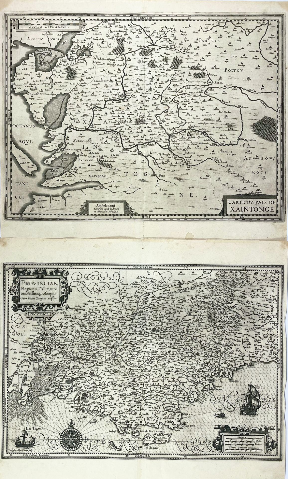 FRANCE -- "PROVINCIAE, REGIONIS GALLIÆ, (…)". 355 x 500 mm. -- "CARTE DU PAIS DE - Image 3 of 5