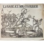 ARAB HORSE -- "L'ARABE ET SON COURSIER". N.pl., n.publ., n.d. (19th c.). Plain