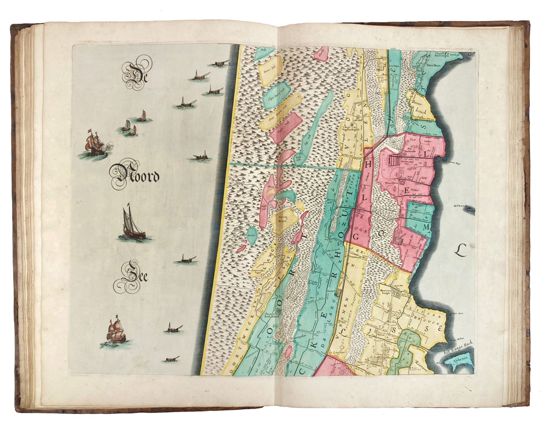 POLDER MAPS -- RIJNLAND -- (DOU, J.J. & S. v. BROECKHUYSEN). 't Hoogheymraedschap van Rhynland - Image 4 of 5