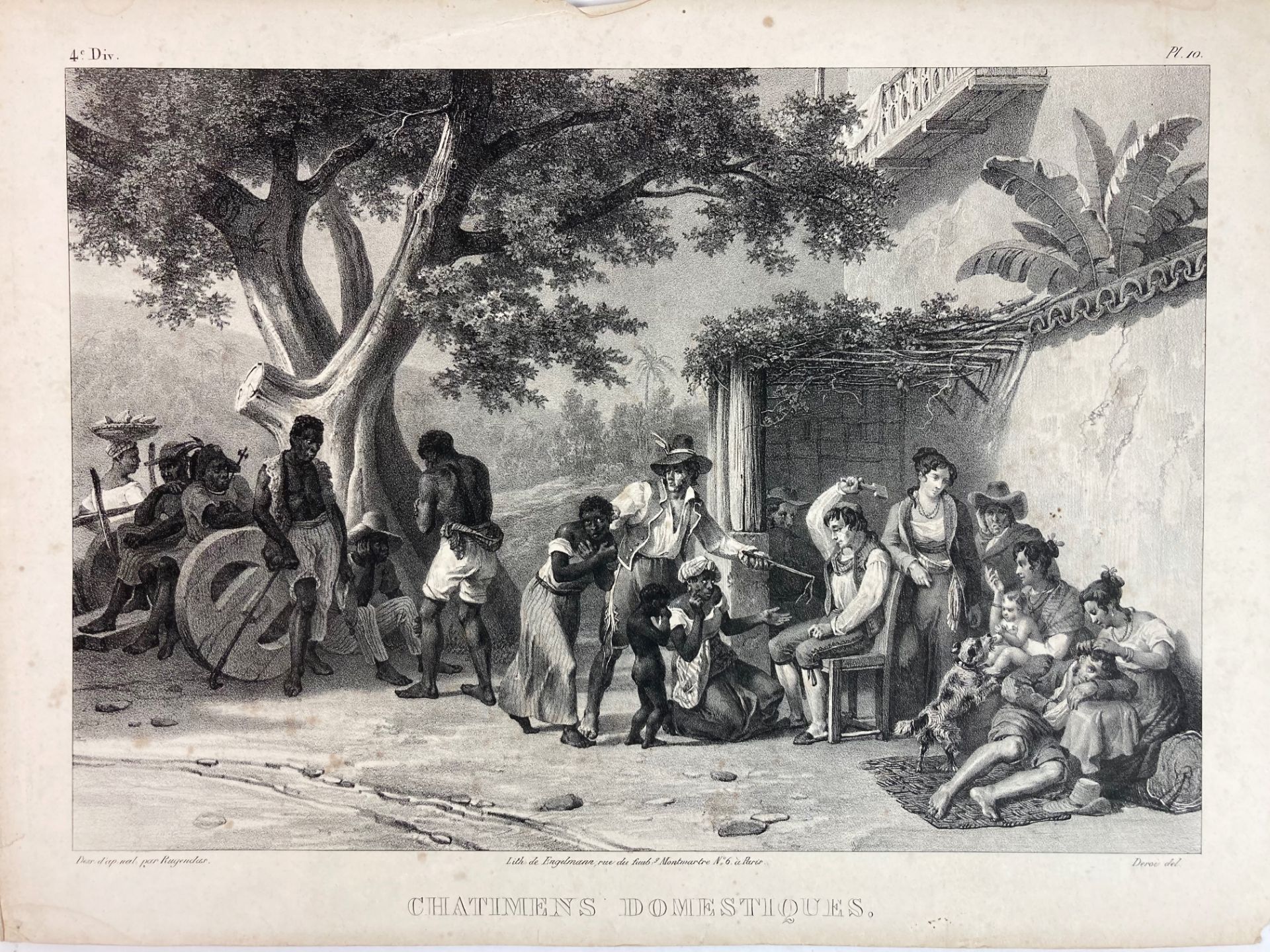 SLAVERY - ABOLITIONISM -- RUGENDAS, (J.M.). "Nègres au fond de Calle" - "Debarquement" - "Marché aux - Image 2 of 2