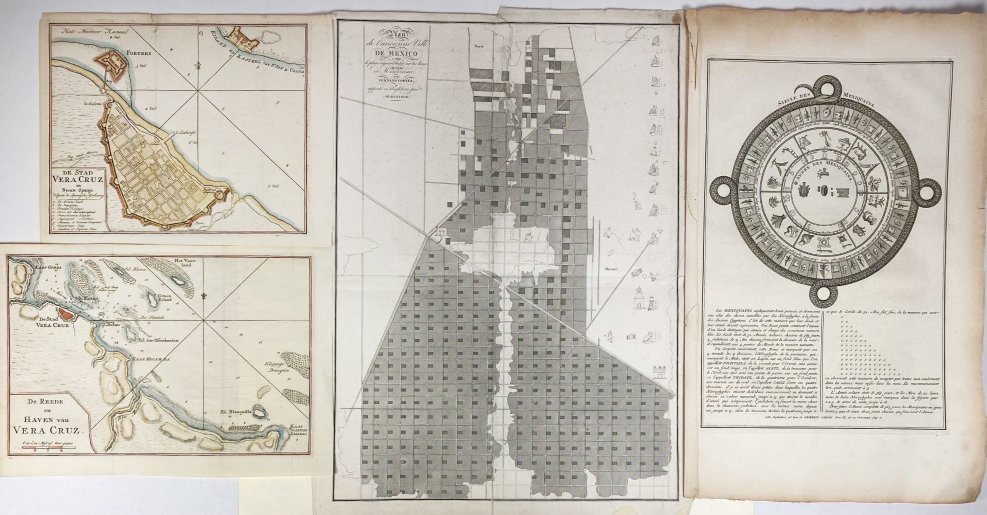 SOUTH AMERICA -- MEXICO -- "DESCRIPTION, SITUATION & vue de la ville de Mexique, (…)". (Amst - Bild 3 aus 3