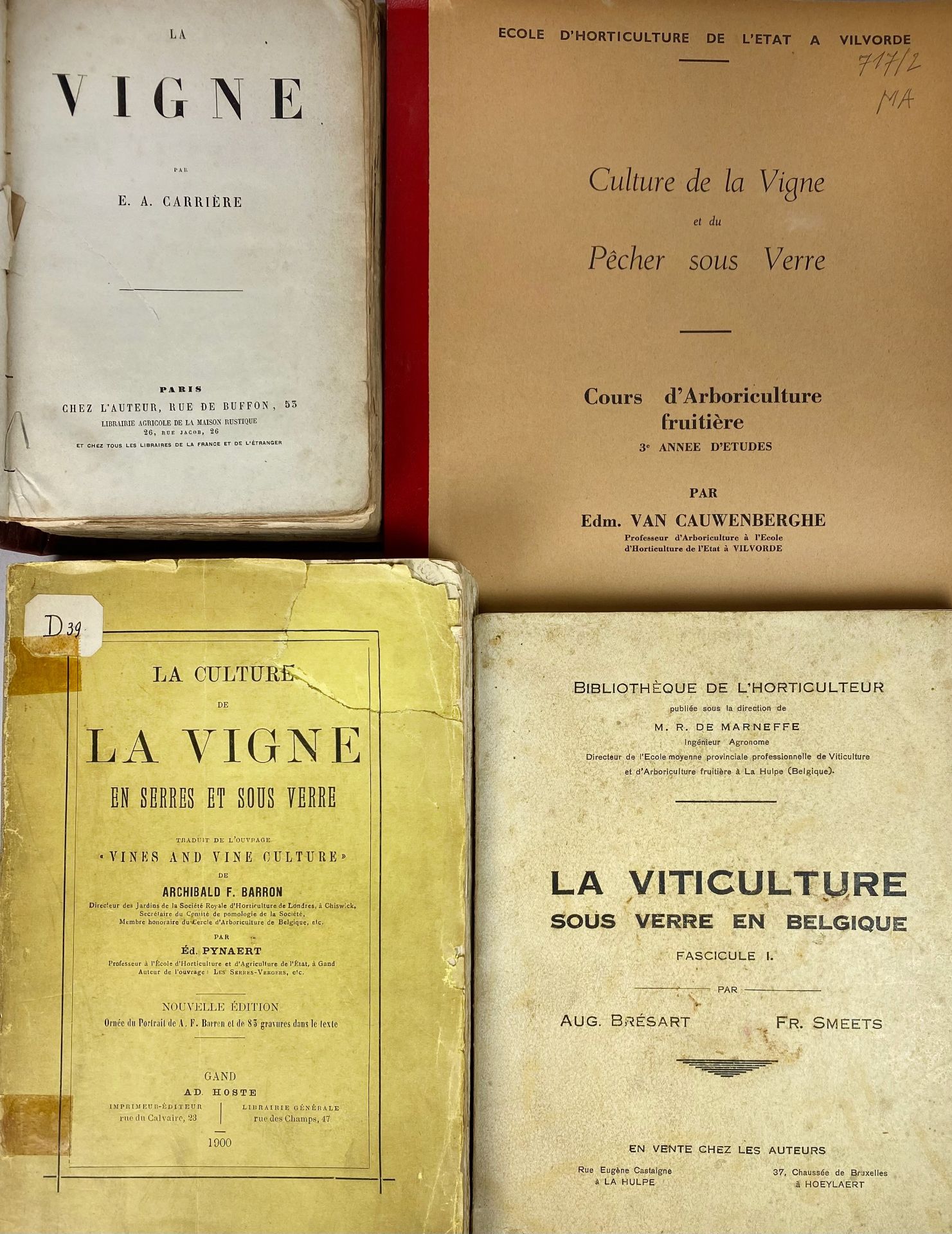 GRAPES - WINE -- CARRIÈRE. La vigne. (c. 1870). W. ill. Mod. hcf. (Tear - Image 2 of 2