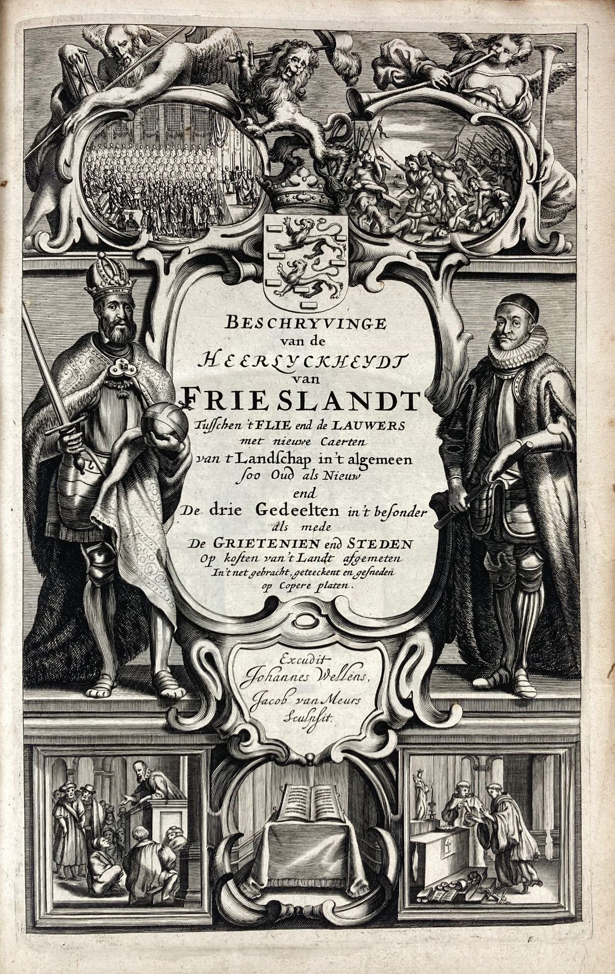 FRIESLAND -- SCHOTANUS, C. Beschryvinge v.d. Heerlyckheydt van Frieslandt tusschen 't Flie end