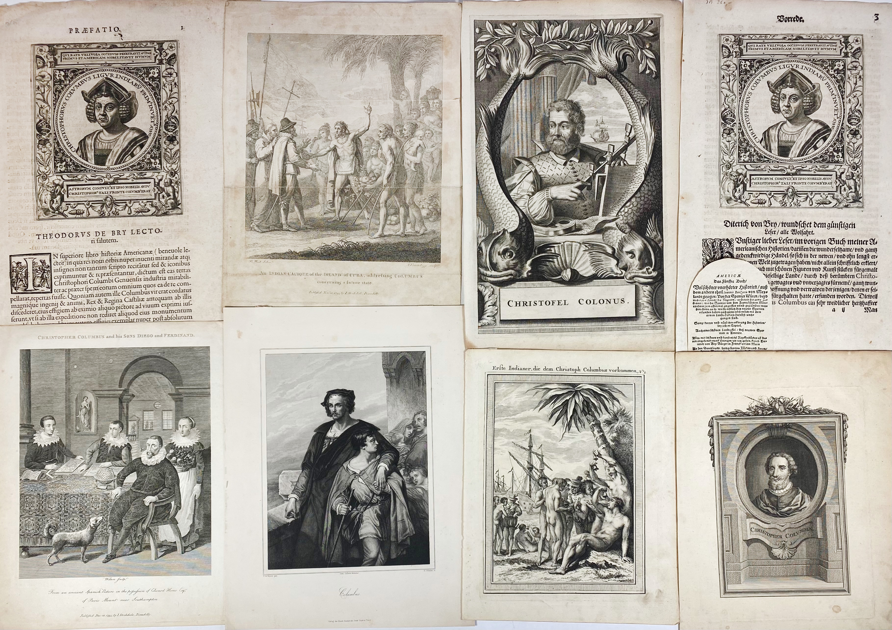 PORTRAITS -- COLUMBUS -- COLLECTION of 10 engravings/portraits of/relating to Christopher Columbus - Bild 2 aus 2