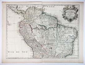 SOUTH AMERICA -- "CARTE DE LA TERRE Ferme du Perou, du Bresil, et