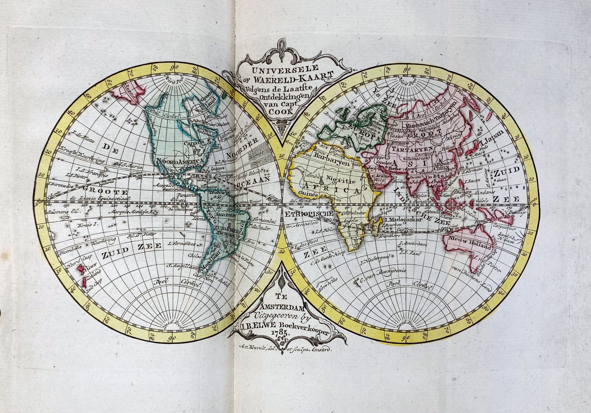 ATLASES -- COMPLEETE ZAK-ATLAS, van de zeventien Nederlandsche Provinciën. Amst., Elwe en