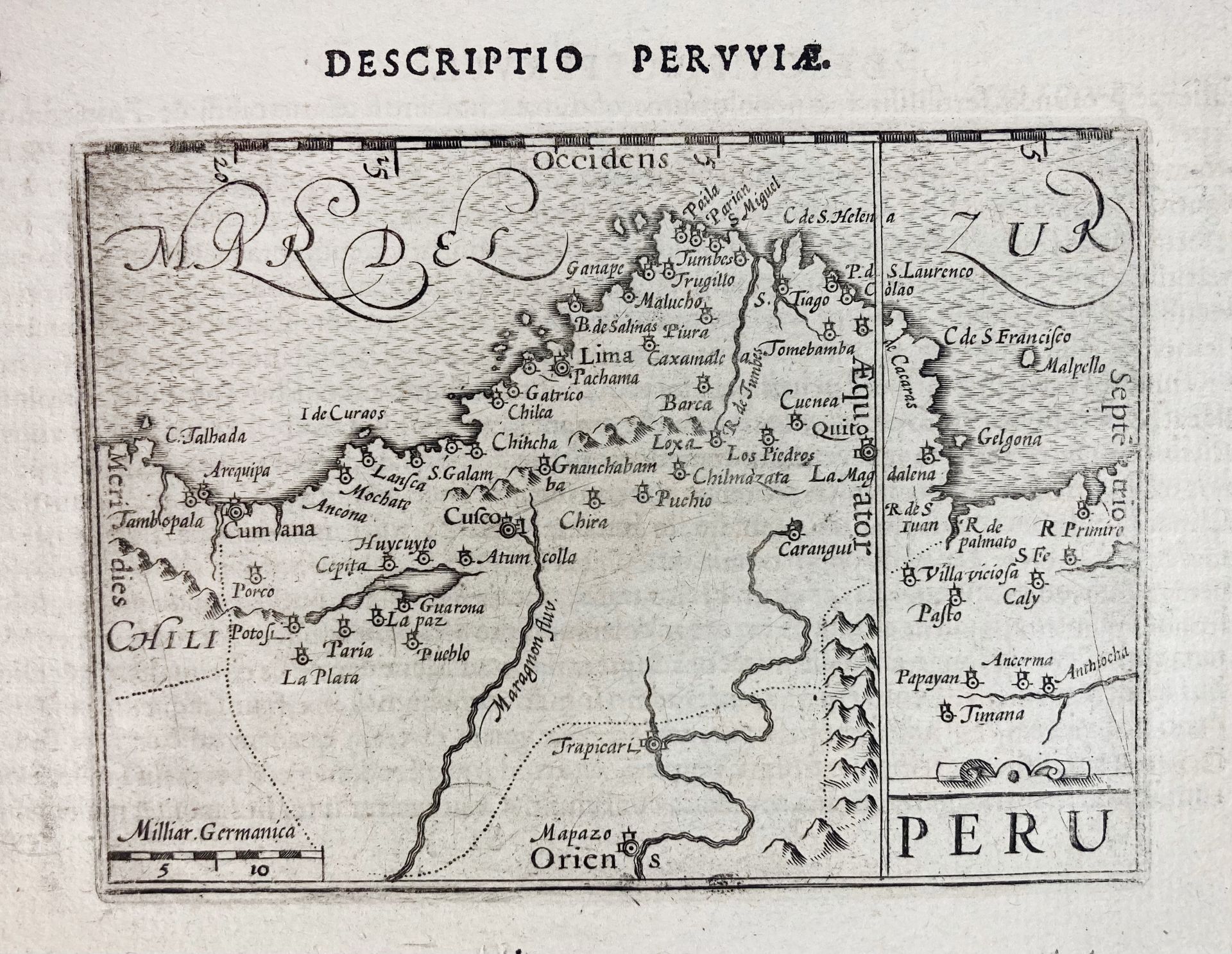 SOUTH AMERICA -- PERU -- COLLECTION OF 13 MAPS & PLANS OF PERU. 17th-18th