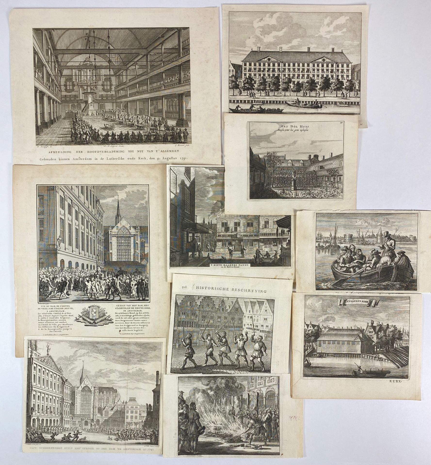 LOW COUNTRIES -- AMSTERDAM -- COLLECTION of c. 55 engr./lithogr. plates on (the - Image 2 of 2