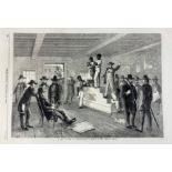 SLAVERY - ABOLITIONISM -- "A SLAVE AUCTION IN VIRGINIA". 1861. 238 x 345 mm