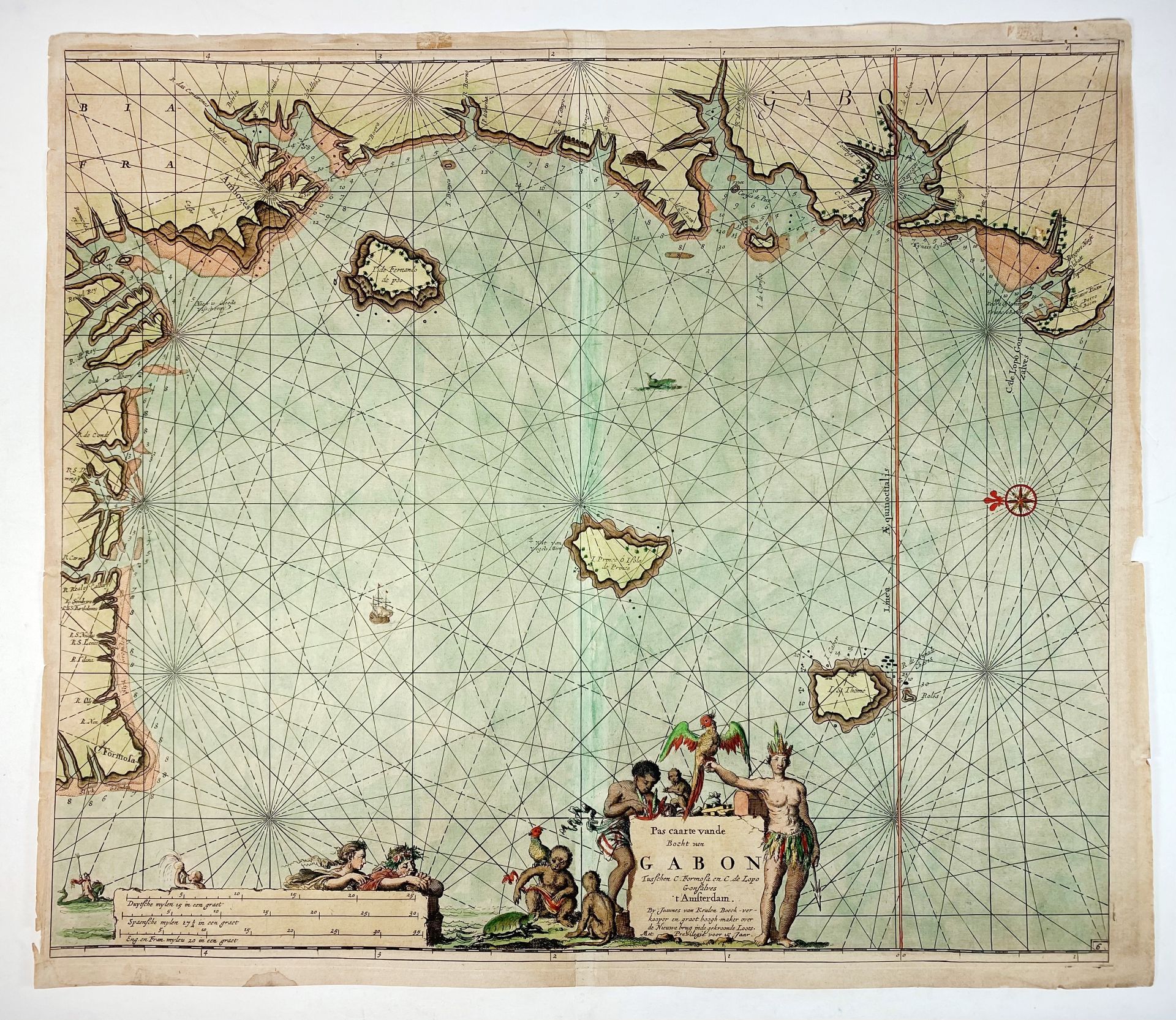 SEA CHARTS -- "TRACTUS LITTORALES Guineae a Promontorio Verde usqua ad Sinum Catenbelae - Image 2 of 2