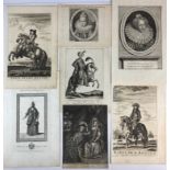 PORTRAITS -- COLLECTION of ± 110 engraved/etched portraits of foreign royalty and noblemen