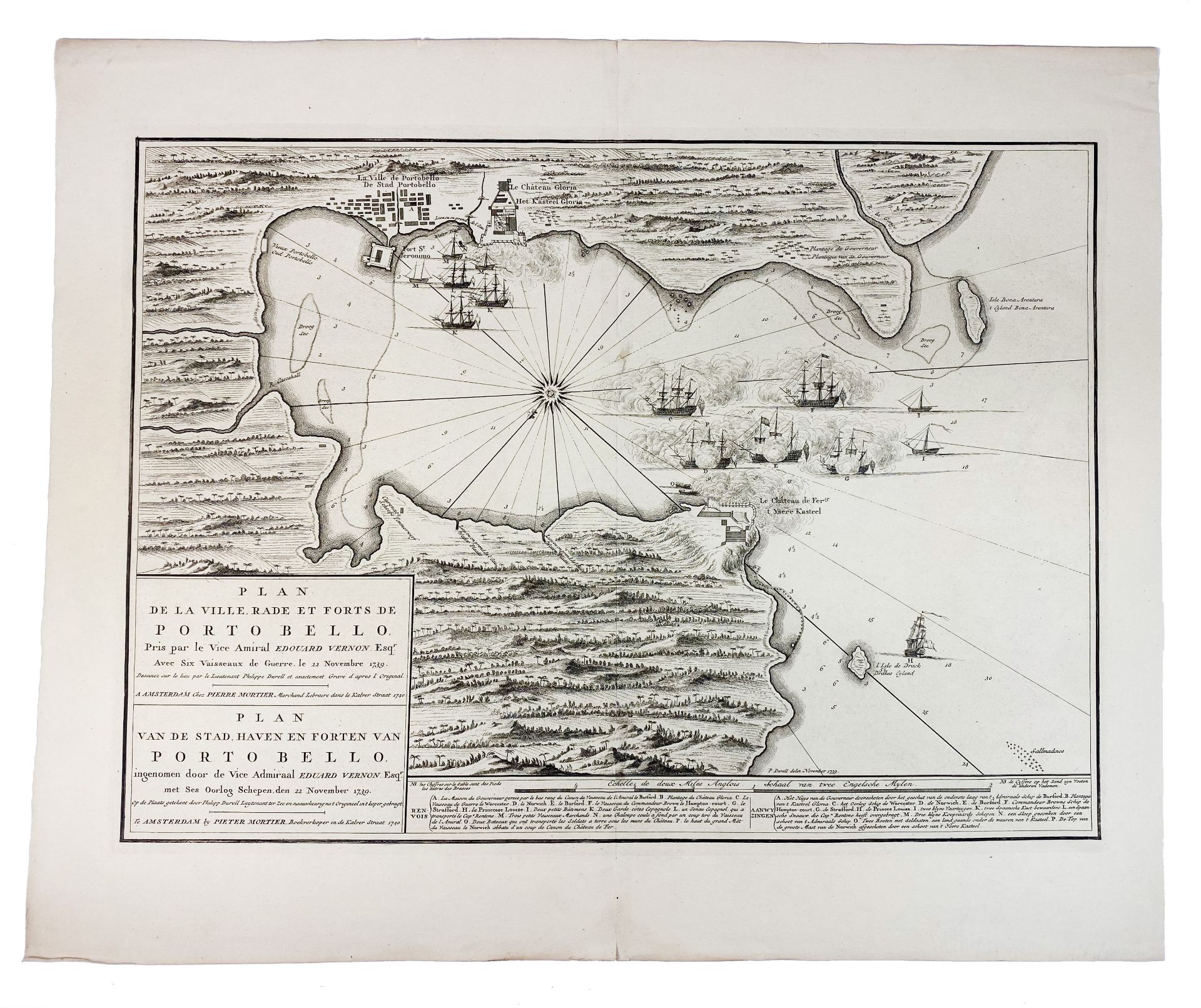 SOUTH AMERICA -- PANAMA -- "PLAN DE LA VILLE, Rade et forts de Porto