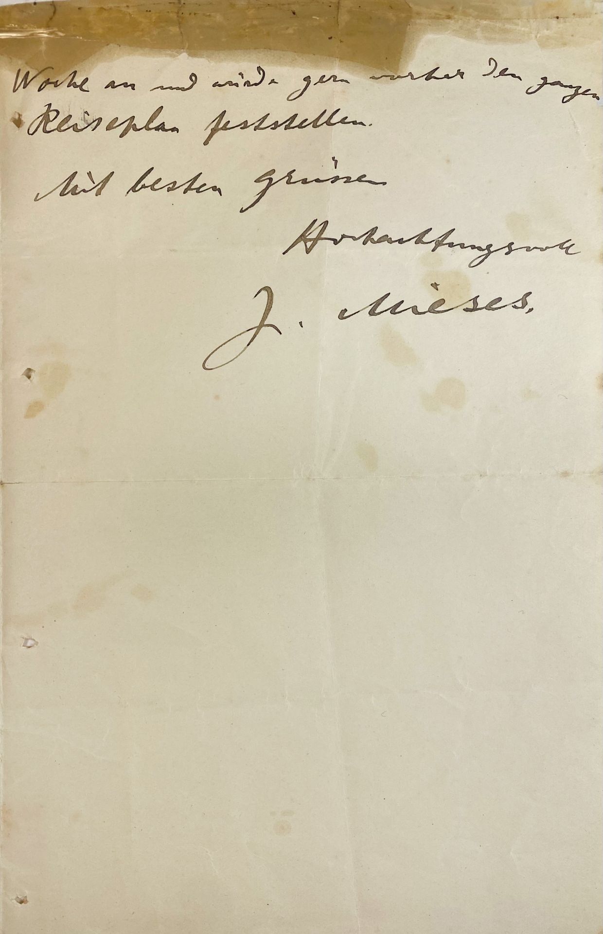 MIESES, Jacques (1865-1954). Autograph letter to (W.A.T.) Schelfhout. Lond., 5 May 1948 - Bild 2 aus 2