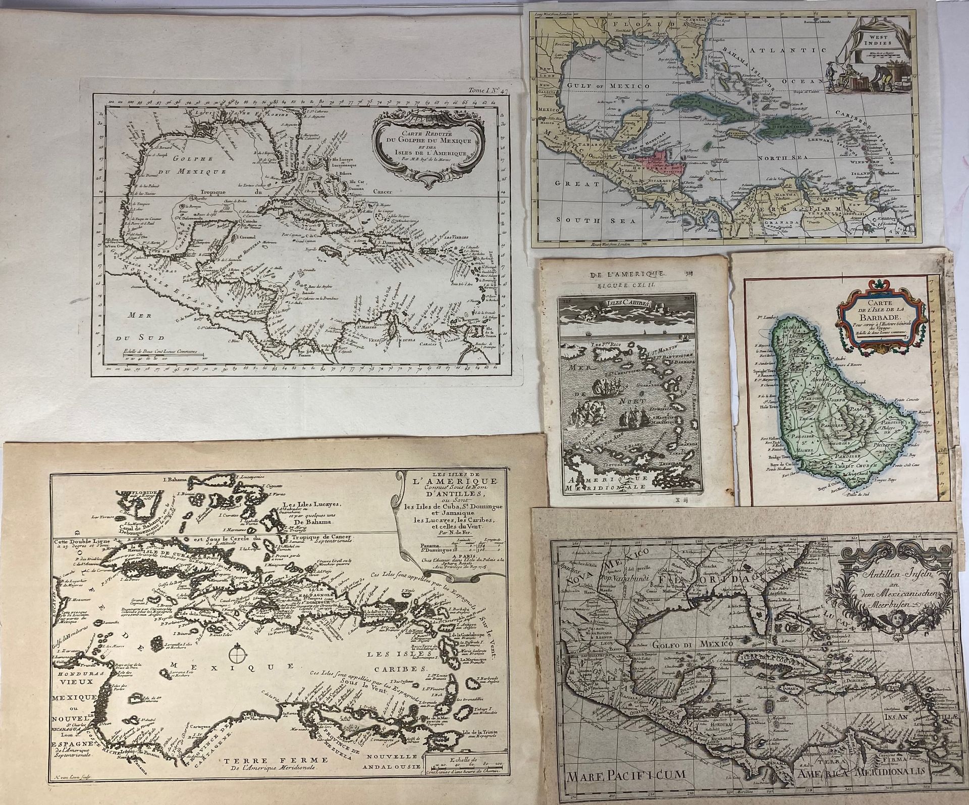SOUTH AMERICA -- CARIBBEAN -- "CARTE DES ANTILLES". (c. 1800). Engr. map by Tardieu - Image 2 of 2