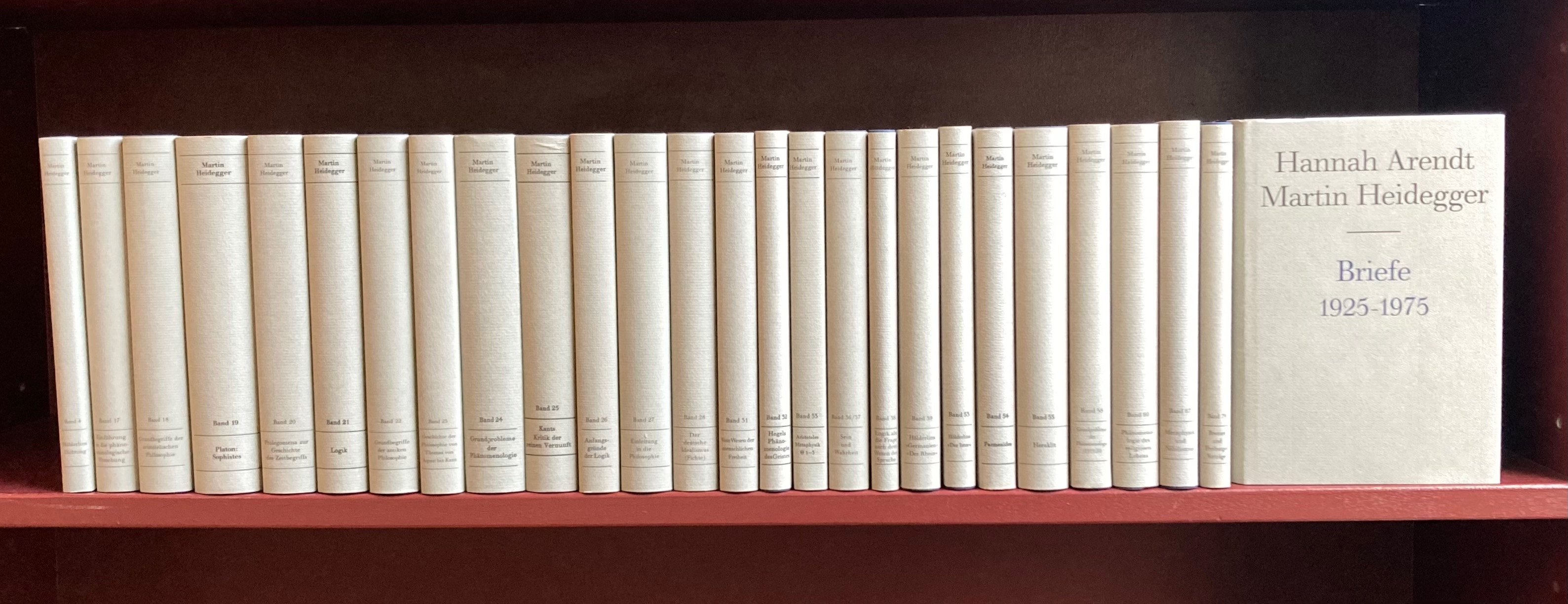 HEIDEGGER, M. Gesamtausgabe. Frankf. a. M., (1992-2006). 26 vols. of the series