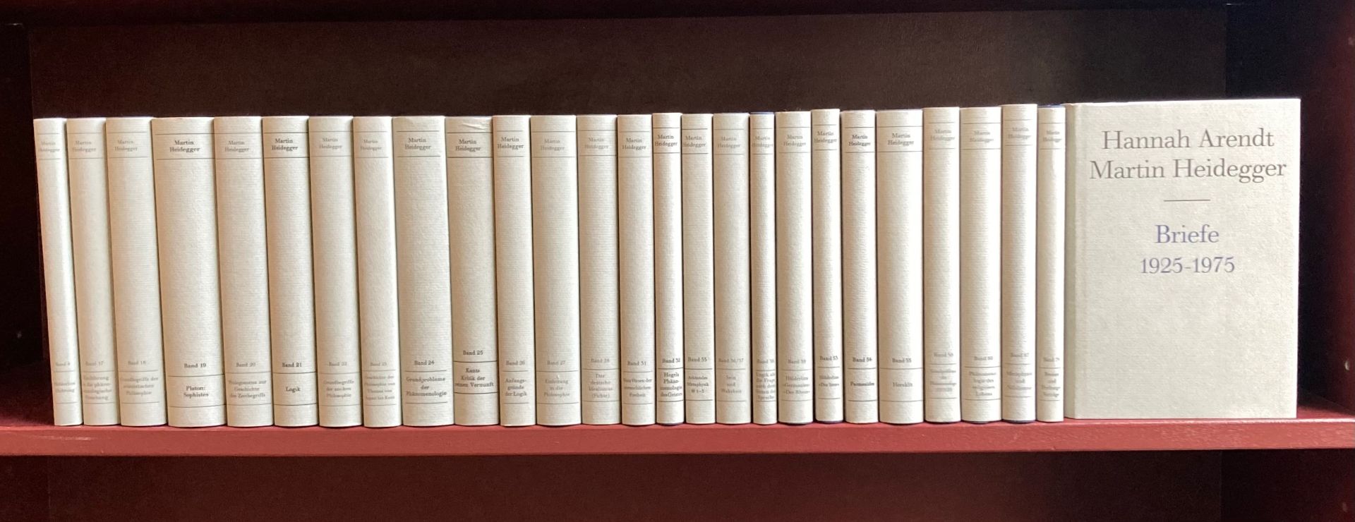 HEIDEGGER, M. Gesamtausgabe. Frankf. a. M., (1992-2006). 26 vols. of the series