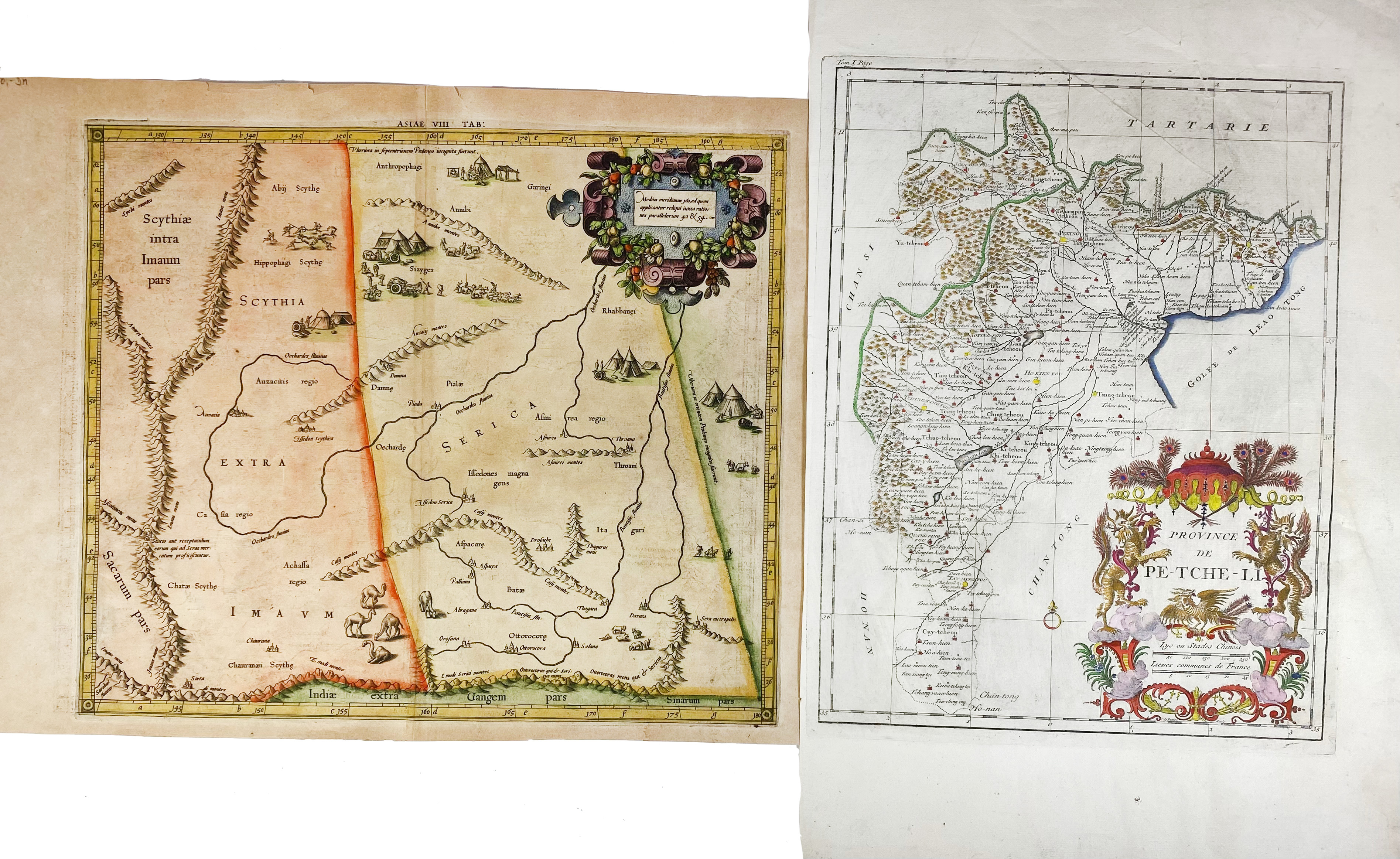 ASIA -- CHINA -- "ASIAE VIII TAB:". (c. 1600). Handcold. engr. map of Central