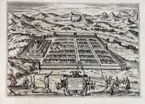 SOUTH AMERICA -- PERU -- "CUSCO URBS NOBILISSIMA (…)". (c. 1600). Engr. plan of Cusco