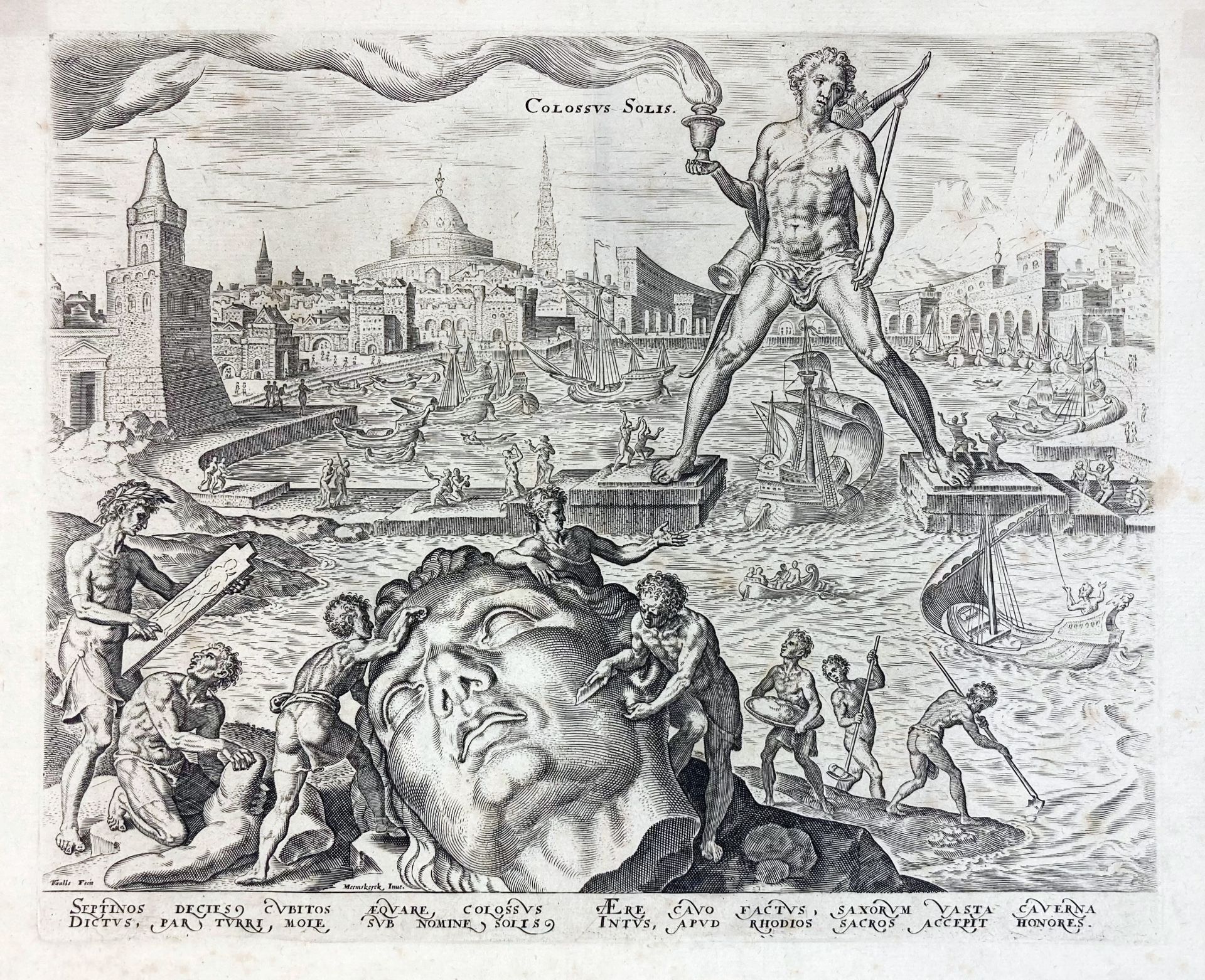 HEEMSKERCK -- GALLE, Philips (1537-1612). (The Eight Wonders of the World). 1572. Complete