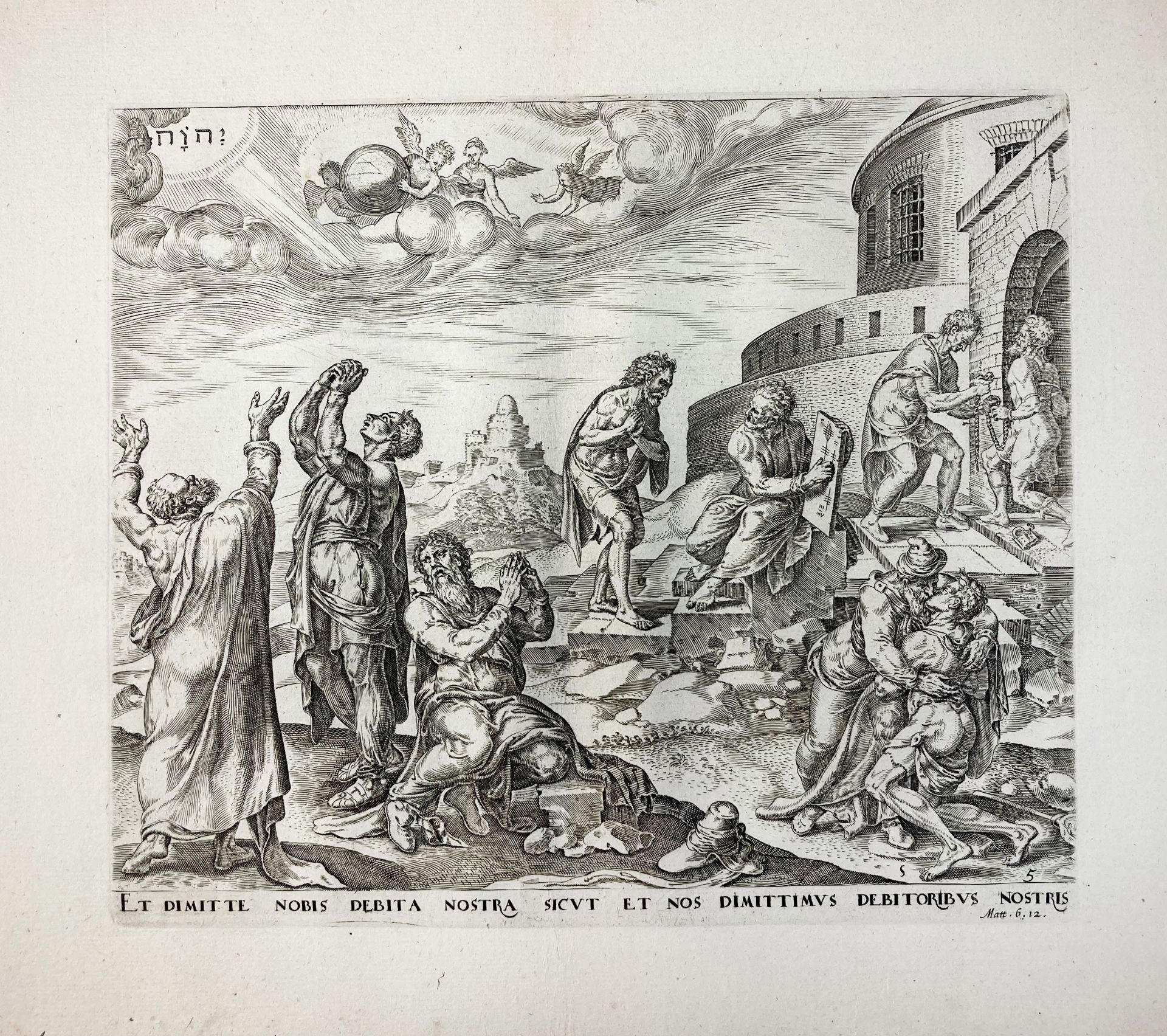 HEEMSKERCK -- WIERIX, Johannes (1549-c. 1620). (The Lord's Prayer). N.d. (C.J. Visscher - Image 3 of 8