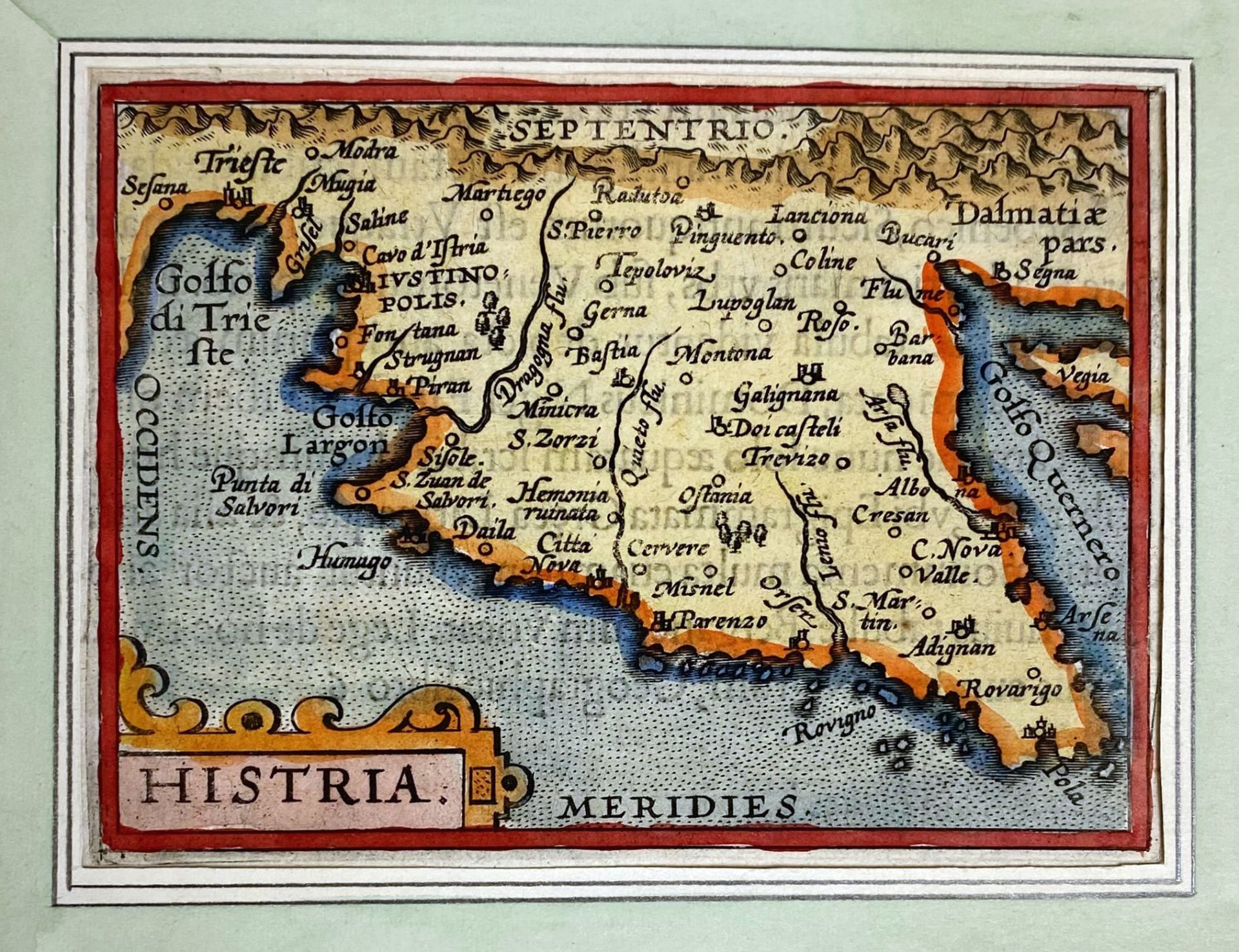 EASTERN EUROPE -- "ILLYRICUM". (Antw., Ortelius, 1579). Handcold. engr. map after J. Sambucus - Bild 2 aus 2