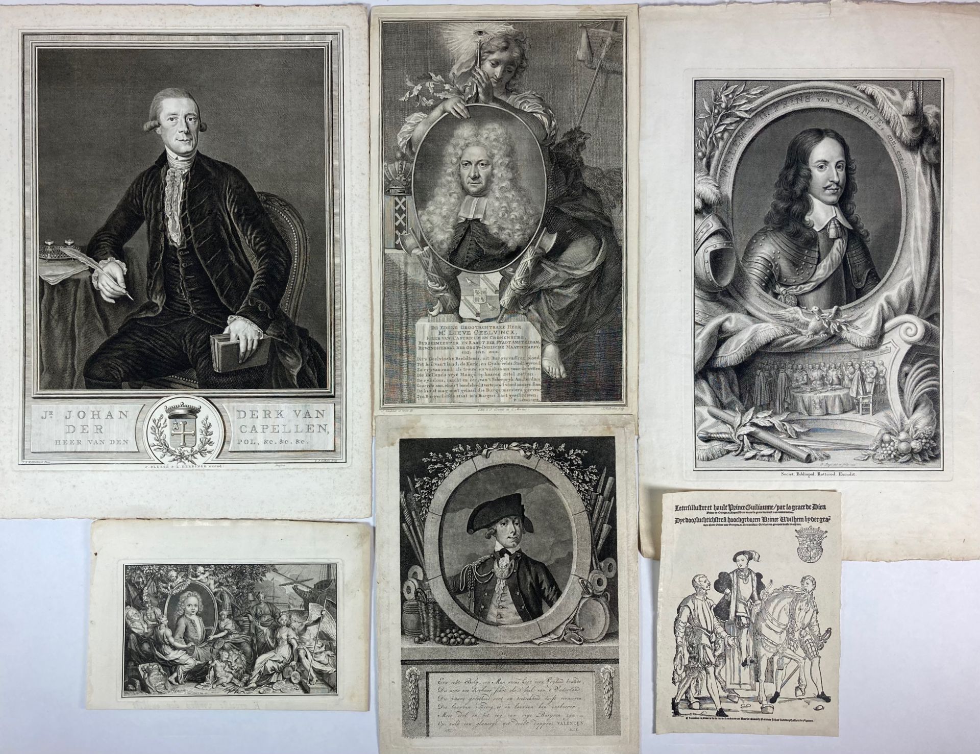 PORTRAITS -- COLLECTION of ± 280 engraved/etched portraits of Dutch royalty and noblemen