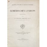 SUMER - AKKAD -- DEIMEL, A. Sumerisches Lexikon. Tl. 1: Lautwerke der Keilschriftzeichen. 2
