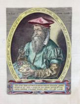 PORTRAITS -- HOGENBERG, Frans (1535-1590). "Gerardum Mercatoris Rupelmundani effigiem (…)". 1574. En