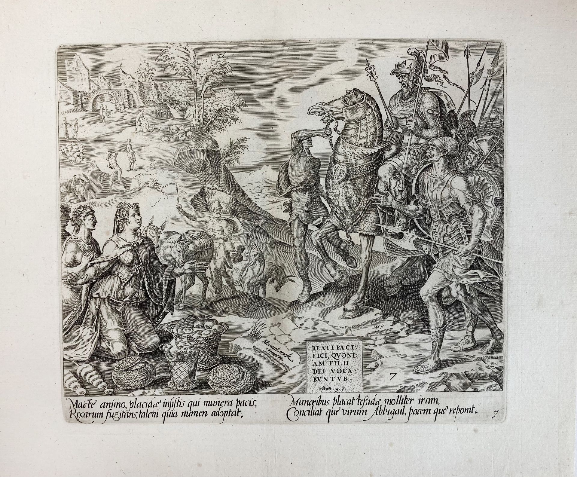 HEEMSKERCK -- MULLER, Herman Jansz. (c. 1539-1617). (The Eight Beatitudes). N.d. (C.J. Visscher - Image 6 of 6