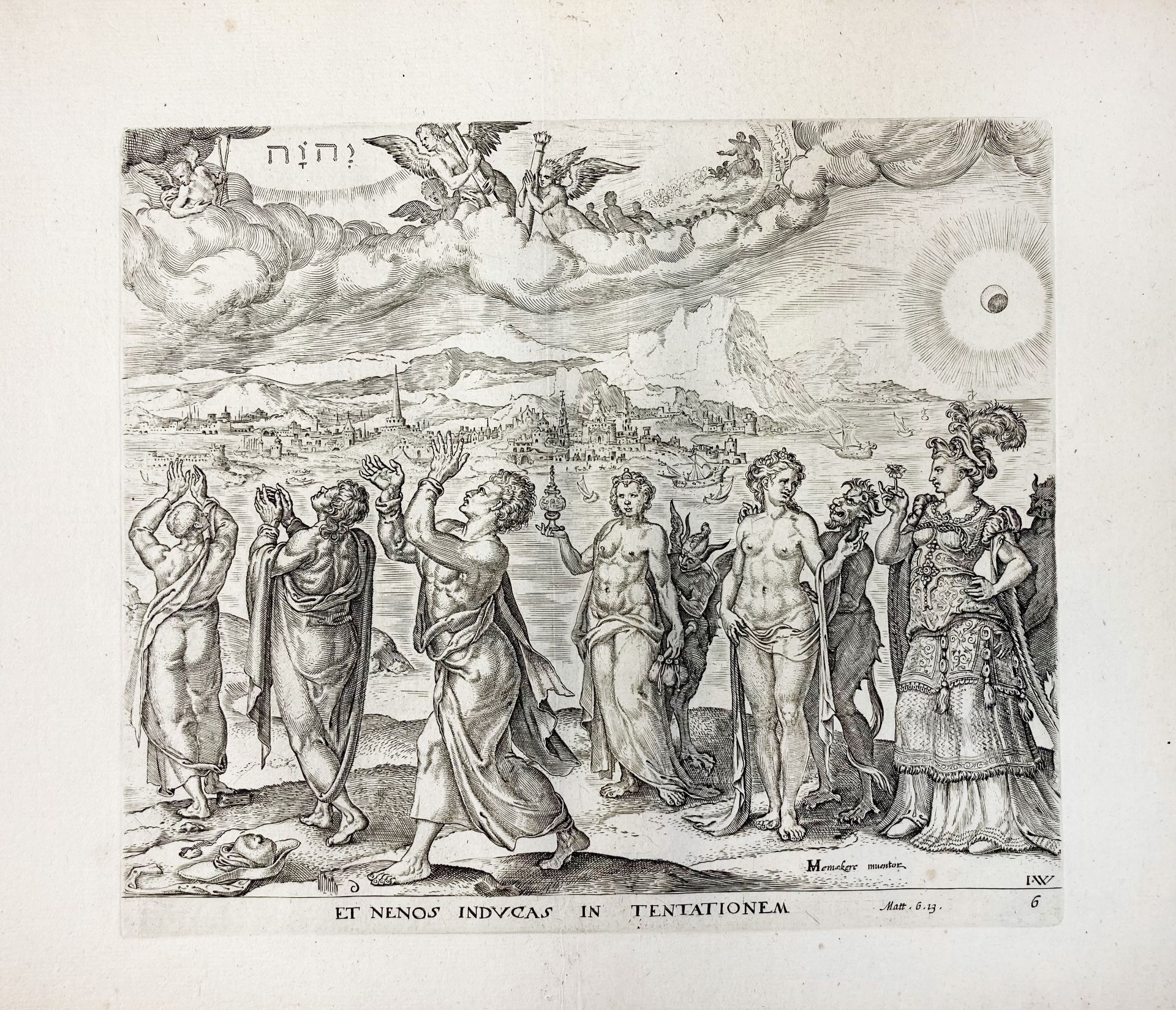 HEEMSKERCK -- WIERIX, Johannes (1549-c. 1620). (The Lord's Prayer). N.d. (C.J. Visscher - Image 4 of 8