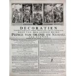 COLLECTION of 74 engraved plates representing Dutch historical events, coronations/ceremonies, gathe