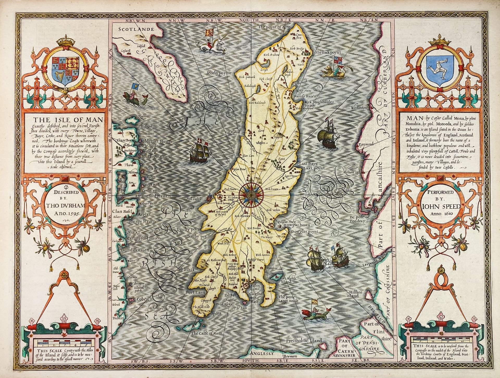 GREAT BRITAIN -- "THE ISLE OF MAN (…). Described by Tho Durham Ano. 1595